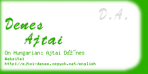 denes ajtai business card